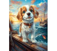 Jack Russell Terrier Sailor 300-piece Jigsaw Puzzle Bundle Wildlife Pet Family Puzzle Lovers Brain Training Mindful Activity Spring Creativity & Gift Giving 300 PCS