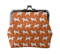 Jack Russell Terriers Orange Cute Dog Jack Russells, PU Leather Coin Purse, Small Wallets, Change Pouch with Kiss Lock Clasp Buckle, Change Purse