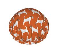 Jack Russell Terriers Orange Cute Dog Jack Russells,Shower Cap Nightcap Double Layer Waterproof Elastic Bath Cap Reusable Hair Cap