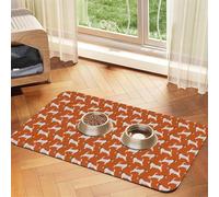 Jack Russell Terriers Orange Cute Dog Jack Russells,Waterproof Pet Feeding Mat,Cat Dog Placemats for Food and Water, PU Leather Food Mats,40x60cm