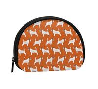 Jack Russell Terriers Orange Cute Dog Jack Russells, Women's Storage Bag Shell Makeup Bag Small Coin Purse Shell Change Pouch