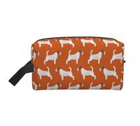 Jack Russell Terriers Orange Cute Dog Jack RussellsMakeup Trave Bag for Women,Cosmetic Large Capacity Organizer