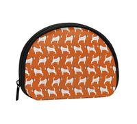 Jack Russell Terriers Orange Cute Dog Jack RussellsSmall Makeup Sanitary Napkin Storage Bag,Women's Cosmetic Coin Purse