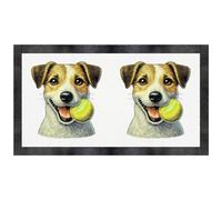 'Jack Russell With Tennis Ball' Pet Feeding Mat (PM00027721)