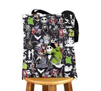 Jack & Sally Tote Bag Zero Dog Gifts Oogie Boogie Gifts Nightmare Movie Shoulder Bag (GREEN RIP UK)