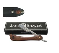 Jack Shaver® Cut Throat Razors Kit, Wooded Genic Rose Wood Straight Razor, Professional Barber Premium Quality Straight Edge Moustache & Beard Shaving Razor-(Silver)