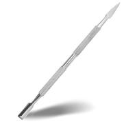 Jack Shaver Cuticle Pusher and Spoon Nail Cleaner - Professional Stainless Steel Manicure Tool for Fingernails & Toenails - Dual-Ended Cuticle Remover & Cutter (Silver) (13)