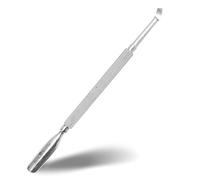 Jack Shaver Cuticle Pusher & Spoon Nail Cleaner - Stainless Steel Dual-End Remover & Cutter for Manicure & Pedicure - For Fingernails & Toenails (Silver) (15)