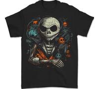 Jack Skeleton Halloween Evil Demon Mens T-Shirt 100% Cotton Black L
