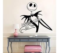 Jack Skellington Vinyl Wall Decal Nightmare Before Christmas Wall Sticker Home Decor Living Room Pumpkin Skeleton Decals 61X57Cm