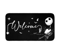 Jack Skellington Welcome Door Mat 30x17 inch, Nightmare Before Christmas Indoor Doormat, Jack Skellington Skull Decor, Nightmare Before Christmas Home Decor, Halloween Home Decor