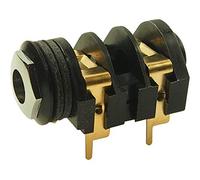 JACK SOCKET, 6.35MM, MONO, PCB MOUNT; Connector Body Material:Nylon; Body; Connector Mounting:Panel Mount; Co CL1308G; Qty X 1