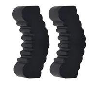 Jack Stand Pad | Heavy-Duty Rubber 3-Ton Lift Protector Pair | NonSlip Adapter Cushion, Frame Rail Guard, Vehicle Hoisting Stabilizer, Trailer Engine Support Accessory, Black Red Automotive Equipment