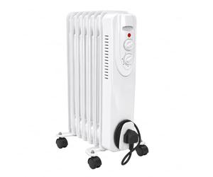 Jack Stonehouse 1.5KW/2KW Oil Filled Radiator Free Standing - Oil Filled Heater With 3 Power Settings - 7/9 Fin Portable Electric Heaters For Home Low Energy Silent - Plug In Radiator (White, 1500w)