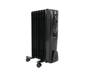 Jack Stonehouse 1.5KW or 2KW Oil Filled Radiator | Free Standing Heater 3 Power Settings 7 or 9 Fin Portable for Home Low Energy Silent Plug In Black 1500W