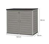 Jack Stonehouse 1170L Grey Plastic Garden Storage Cabinet