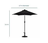 Jack Stonehouse 2.7m Garden Parasol Umbrella UV Protective Polyester C