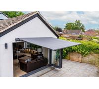 Jack Stonehouse Dark Grey LED Electric Retractable Awning 3 x 2.5m - Wilko
