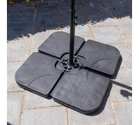 Jack Stonehouse 4 Pcs Locking Parasol Base Weights - Black