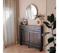 Jack Stonehouse Black Diamond Mdf Radiator Cover With Drawers - Medium - 112Cm (W) X 81.5Cm (H) X 19Cm (D)