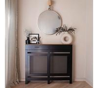 Jack Stonehouse Black Radiator Cover with Drawers and Wooden Top - Gra