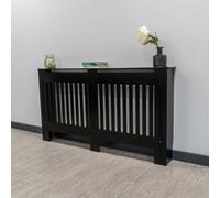Jack Stonehouse Black Vertical Slat Mdf Radiator Cover - Large - 152Cm (W) X 81.5Cm (H) X 19Cm (D)