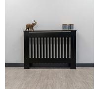 Jack Stonehouse Black Vertical Slat Mdf Radiator Cover - Medium - 112Cm (W) X 81.5Cm (H) X 19Cm (D)