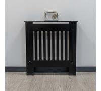 Jack Stonehouse Black Vertical Slat Mdf Radiator Cover - Small 78Cm (W) X 81.5Cm (H) X 19Cm (D)