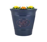 Jack Stonehouse Classic 40Cm Bee Planter 34Lt Ceramic Look Round Recycled Plastic Flower Plant Pot Gloss Frost & Uv Resistant