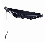Jack Stonehouse Devon Charcoal Black Manual Awning 2.5 x 2m Retractabl