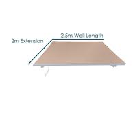 Jack Stonehouse Devon Manual Awning 2.5 x 2m - Beige / Stone