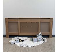 Jack Stonehouse Diamond Unpainted Radiator Cover Mdf Wooden - Adjustable - 140-204Cm (W) X 81.5Cm (H) X 19Cm (D)