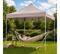 Jack Stonehouse Easy Set Up Compact 3x3 Gazebo With Sides - Beige Colo