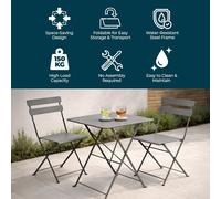 Jack Stonehouse Garden Bistro Set with 1 x Garden Table & 2 x Chai
