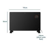 Jack Stonehouse Glass Panel Smart Heater 2000W Portable Smart LED Disp