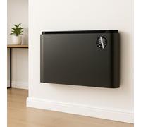 Jack Stonehouse Hestia Metal Panel Heater 2000W Electric Radiator With Timer & Remote Control - Wall Mounted Or Free Standing - Black