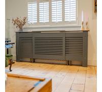 Jack Stonehouse Horizontal Slat Mdf Unpainted Wooden Radiator Cover - Adjustable - 140-204Cm (W) X 81.5Cm (H) X 19Cm (D)