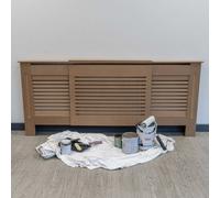 Jack Stonehouse Horizontal Slat Unpainted Radiator Cover Mdf Wooden - Adjustable - 140-204Cm (W) X 81.5Cm (H) X 19Cm (D)