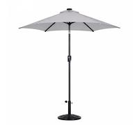 Jack Stonehouse JSH 2.7m Straight Garden Parasol | Outdoor Tilting Round Garden Patio Sun Shade | UV 30+ Protection Crank Handle & Tilt | 360 Degrees Sunshade Umbrella (Grey)