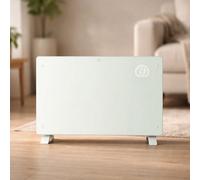 Jack Stonehouse Jsh Electric Glass Panel Heater 1500W Wifi Enabled Smart App Or Remote Control Radiator Wall Or Free Standing With Timer - White