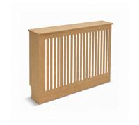 Jack Stonehouse Jsh Vertical Slat 112Cm Unpainted Wooden Radiator Cover With Base Sturdy Stylish Modern Mdf Unfinished - Medium