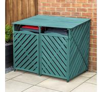 Jack Stonehouse Jsh Xl Double 2-Bay Wheelie Bin Store For 2X 240L (Standard) Or 360L (Large) Bins - Green