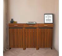Jack Stonehouse Large Brown Wooden Radiator Cover with Drawers Vertica