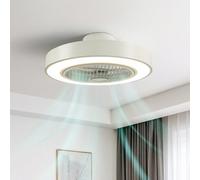 Jack Stonehouse Led Ceiling Fan Light With Remote Control Adjustable Speed And Brightness In White
