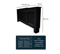 Jack Stonehouse Matt Black Diamond Radiator Cover - Adjustable 141-205