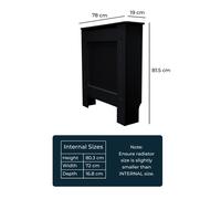 Jack Stonehouse Matt Black Diamond Radiator Cover - Small Matt Black D