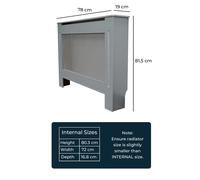 Jack Stonehouse Matt Grey Diamond Radiator Cover - Medium Size: Mediu