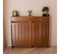 Jack Stonehouse Medium Brown Wooden Radiator Cover with Drawers Vertic