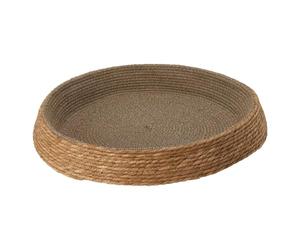 Jack Stonehouse Natural Woven Wicker Pet Bed Nest | Round Donut Beds For Cats, Dogs, Kittens, Puppies | Soft Cotton Inside For Cosy Sleeping | Scratch Resistant Basket for Small Pets (DIA: 60cm)