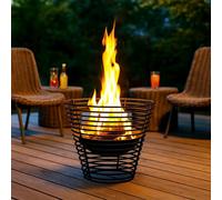 Jack Stonehouse Outdoor Garden Fire Pit Basket Black For Party Bbq Event